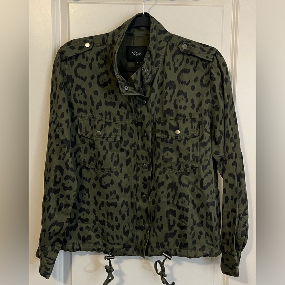 Rails Collins Leopard Print Linen Blend Jacket Size Small - Picture 3 of 9
